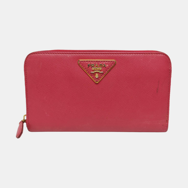 Zippy Wallet Saffiano Calfskin Red Wallet