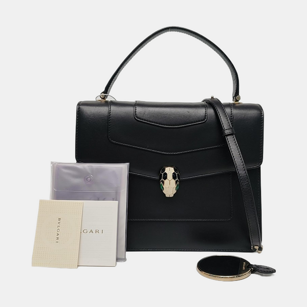 SERPENTI FOREVER Medium Calfskin Black