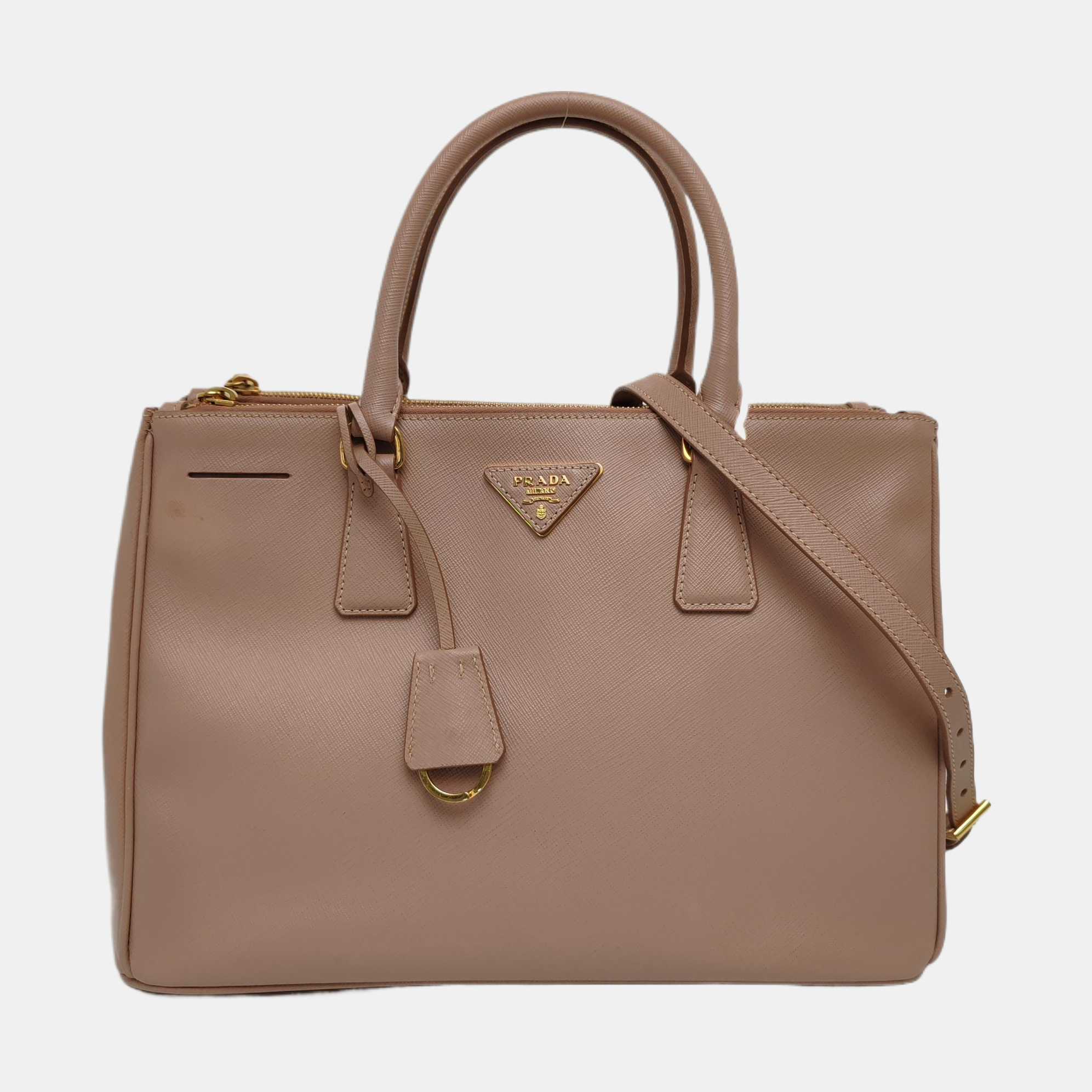 Authenticated pre-owned  Galleria Extra Large Saffiano Calfskin Saffiano Calfskin Pink - Tote Bag at Looply