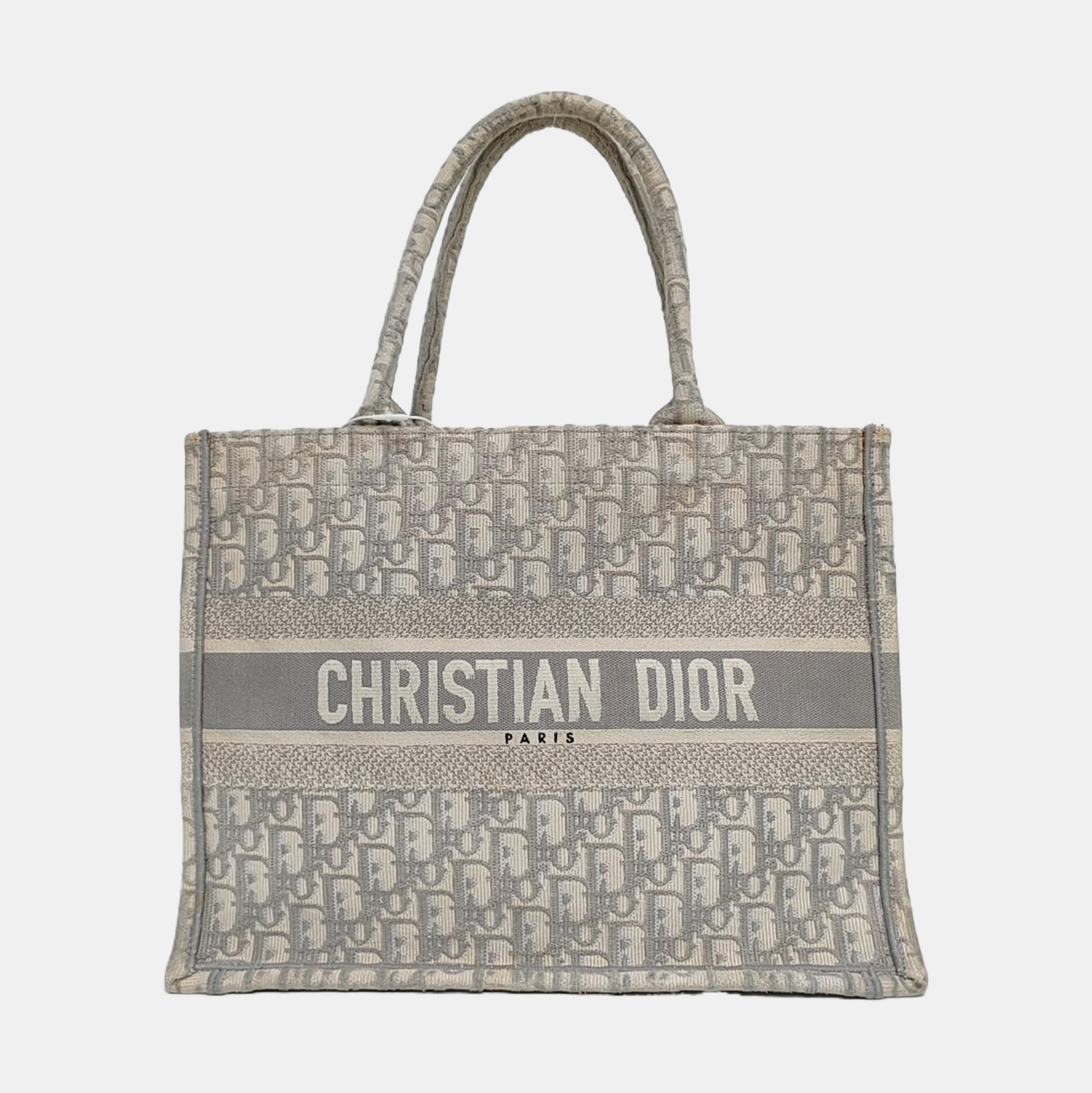 Book Tote Medium Oblique Canvas Gray