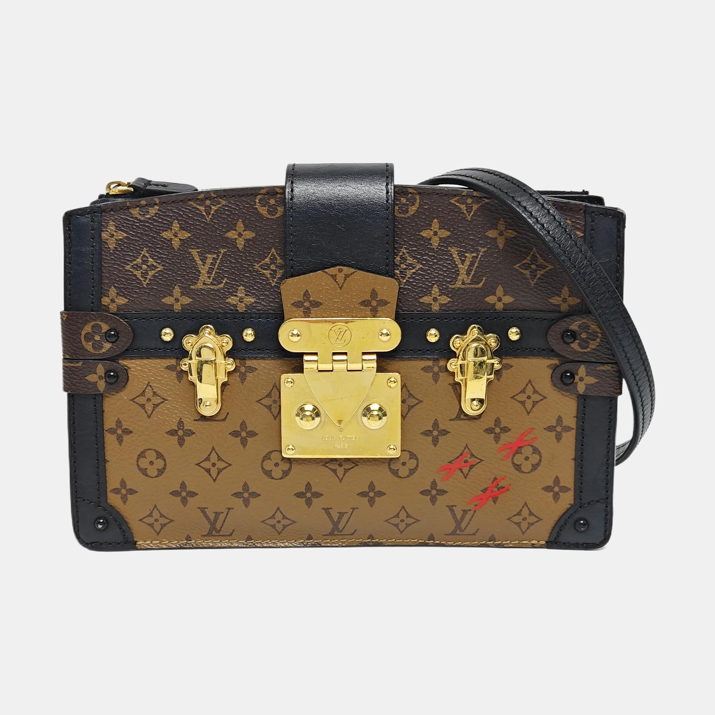 TRUNK Monogram Coated Canvas Brown