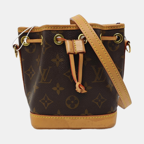 NOÉ Nano Monogram Coated Canvas Brown