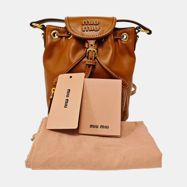 Calfskin Backpack Mini Brown