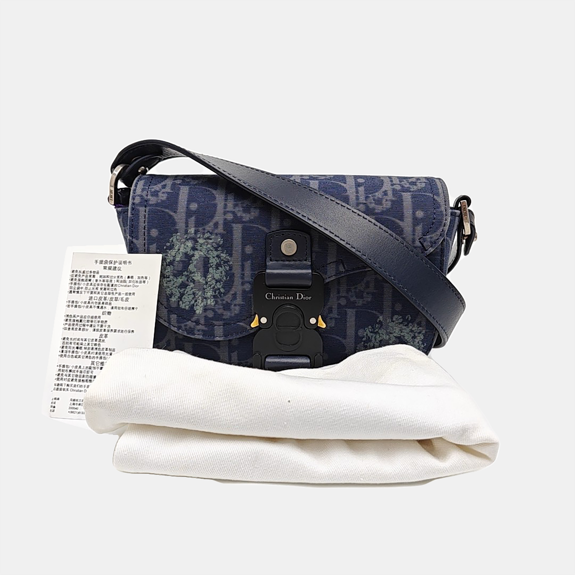 Saddle Mini Oblique Denim Blue