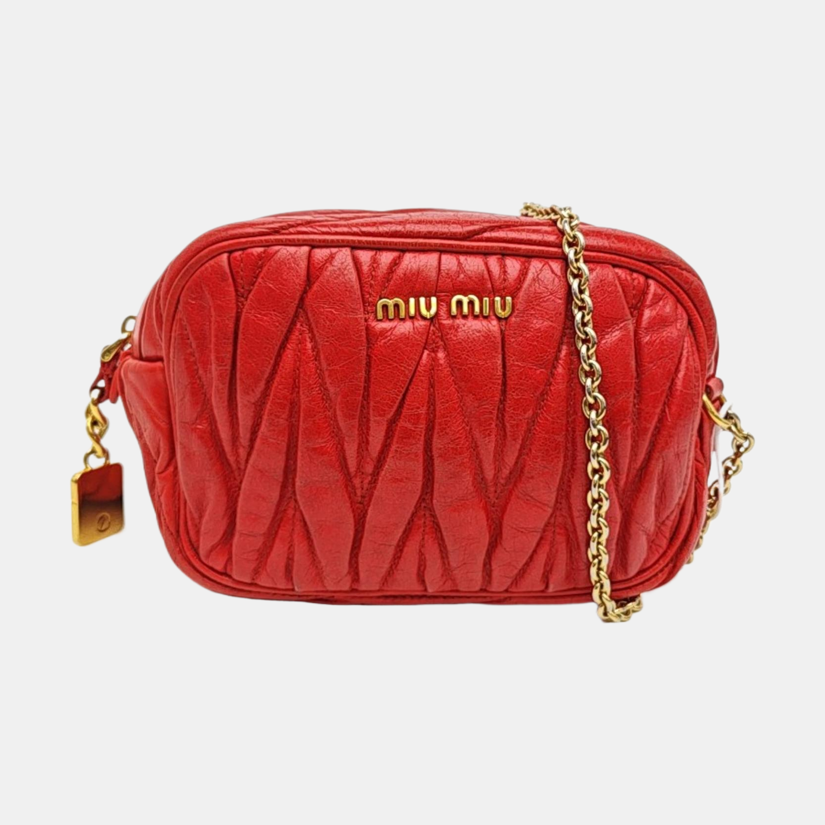 Matelassé Quilted Lambskin Red