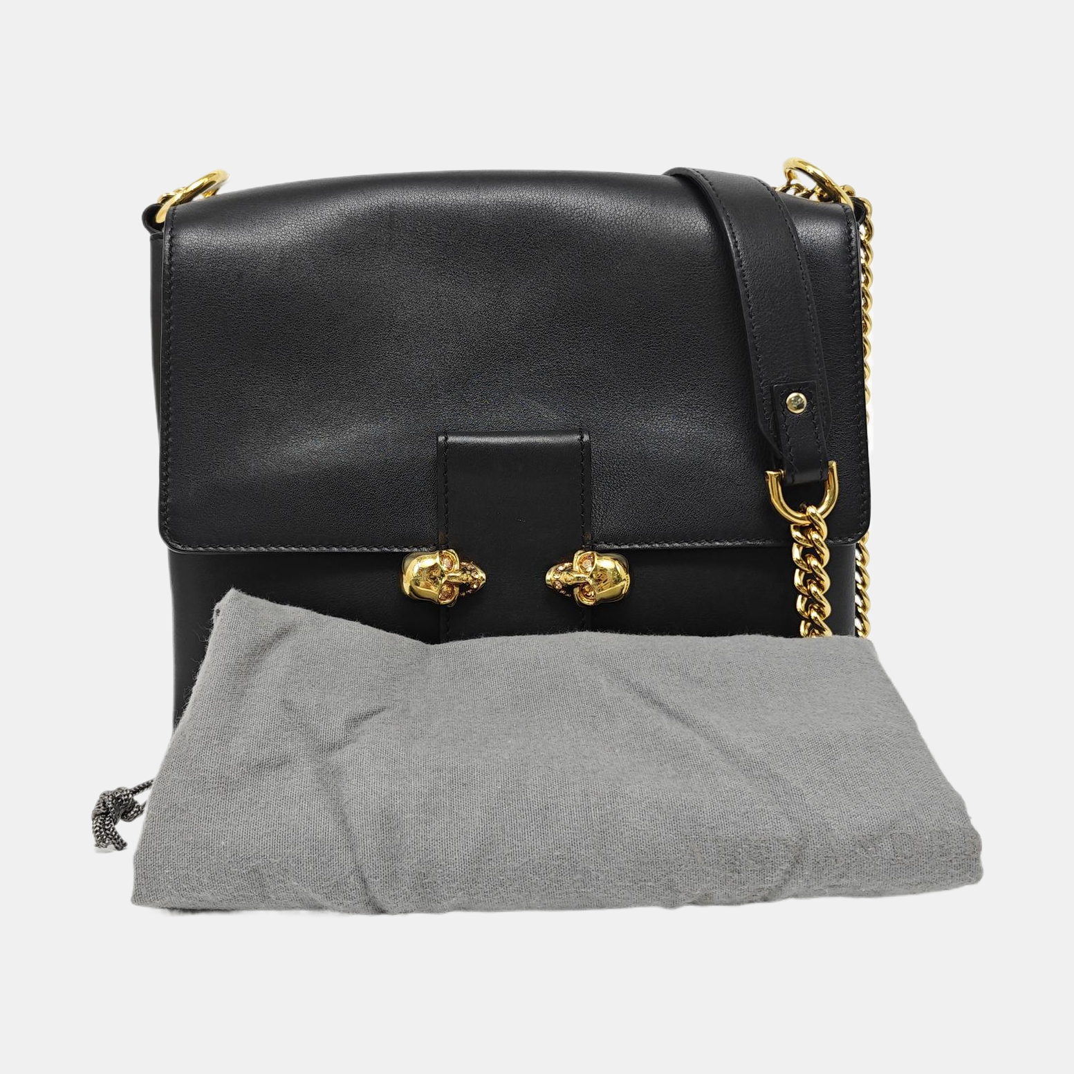 Calfskin Shoulder Bag Black