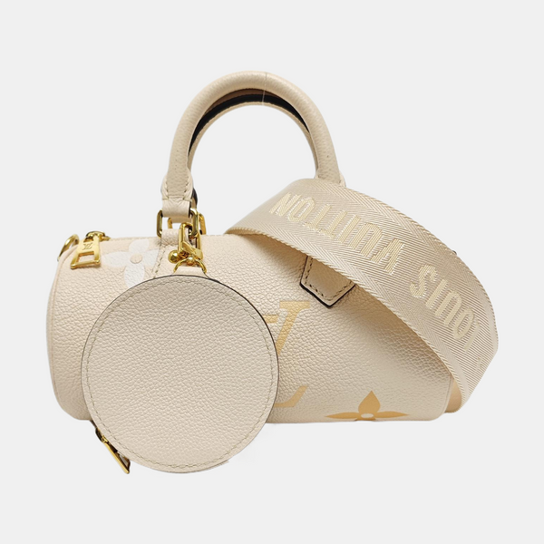 PAPILLON PM Monogram Calfskin White