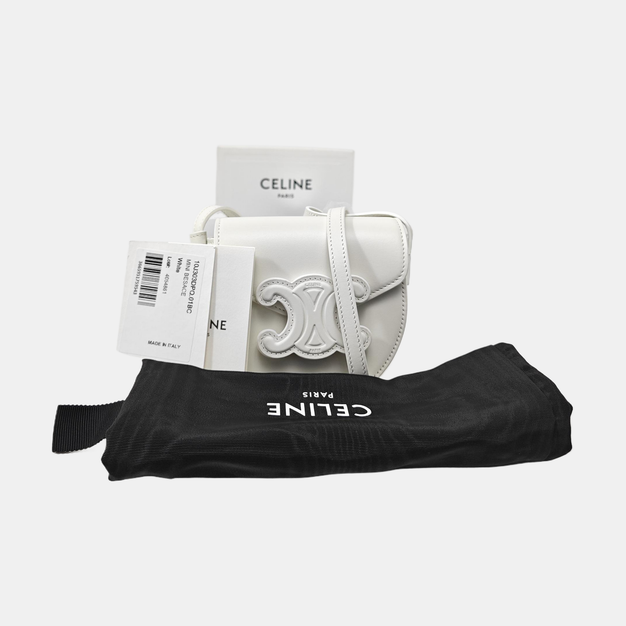 Calfskin Shoulder Bag White