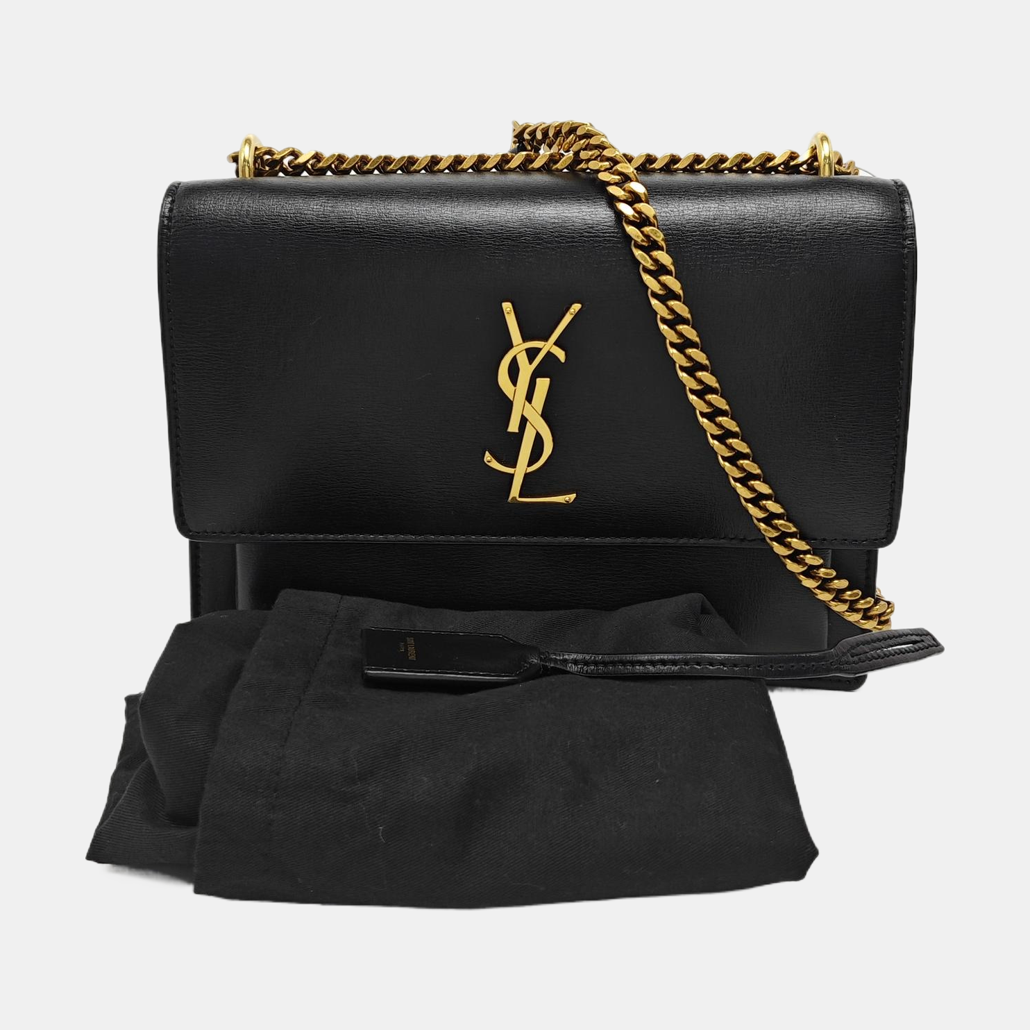 SUNSET Medium Calfskin Black