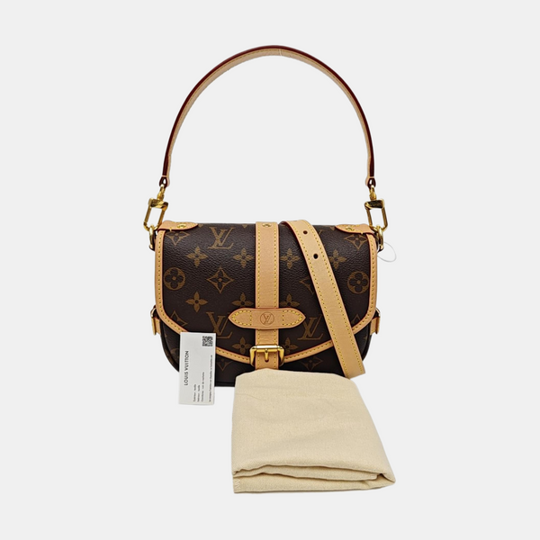 SAUMUR BB Monogram Coated Canvas Brown