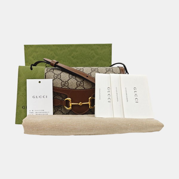 Horsebit 1955 Mini Monogram Coated Canvas Beige