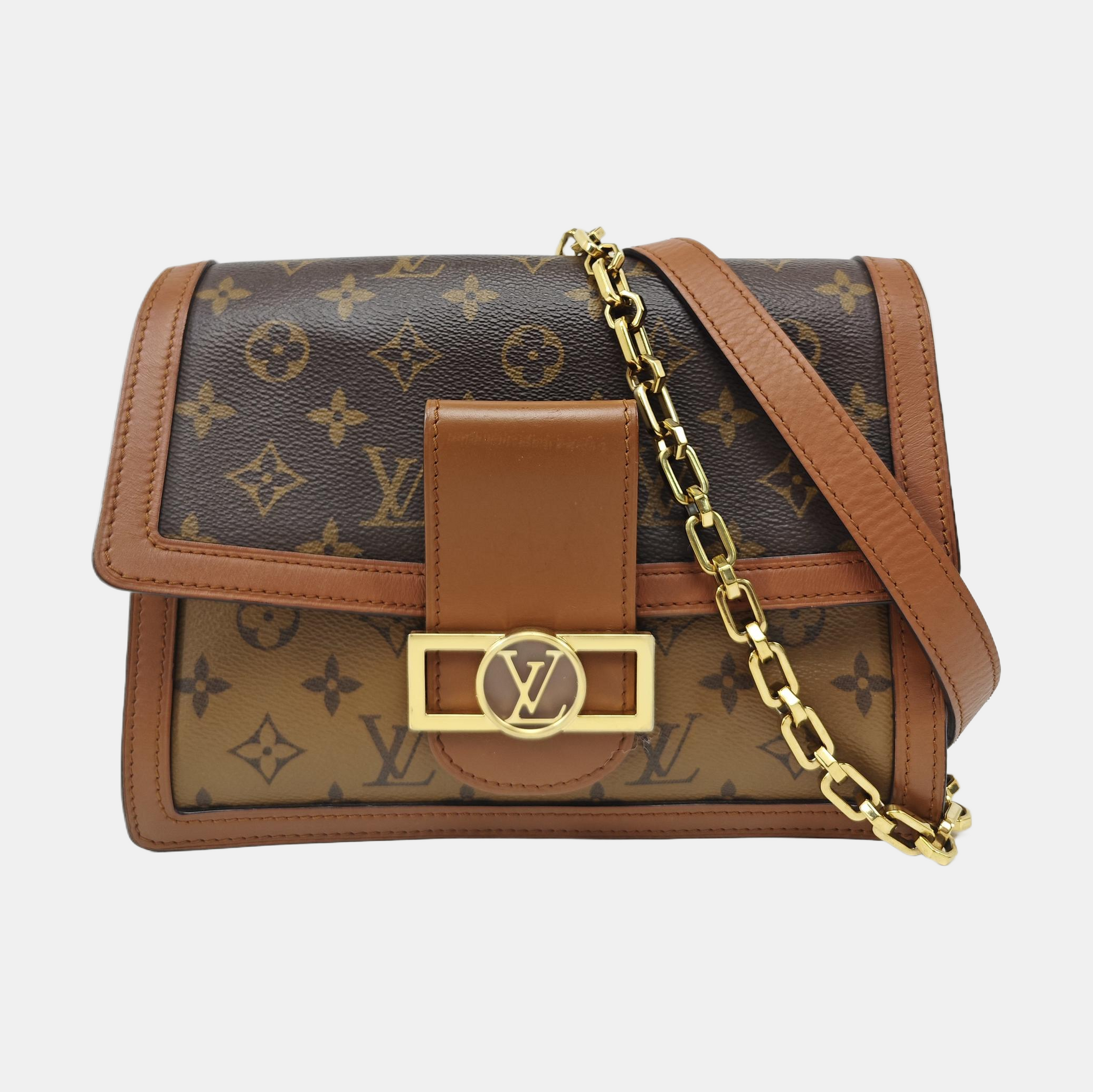 DAUPHINE MM Monogram Coated Canvas Brown