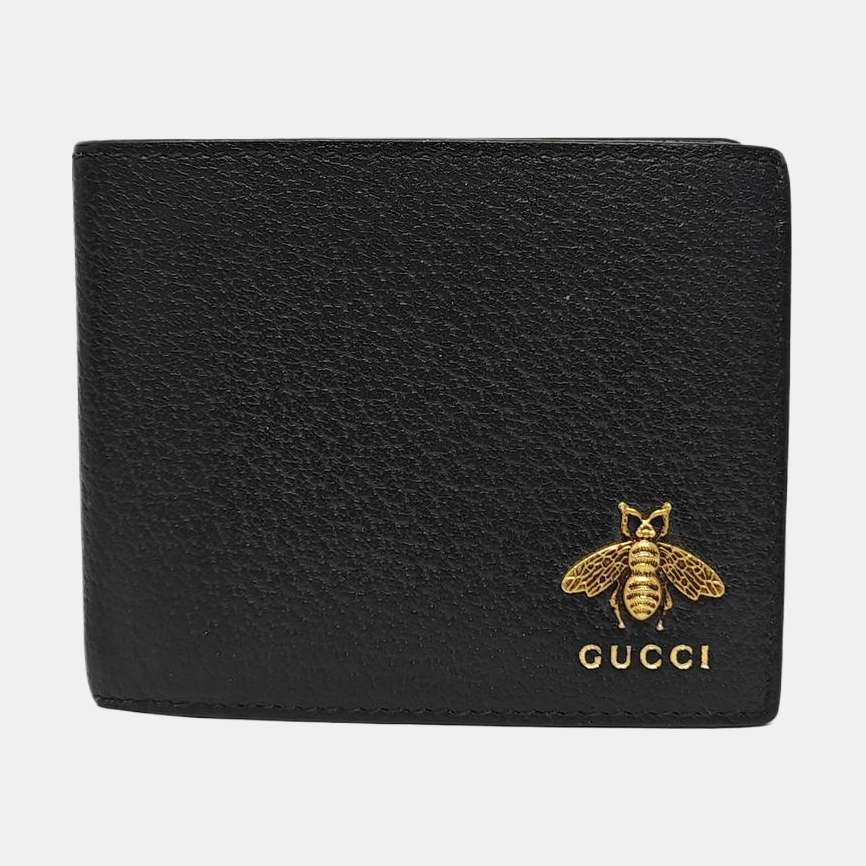 Animalier Calfskin Black Wallet
