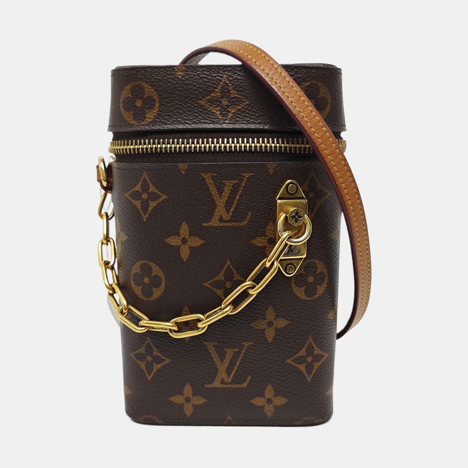 PHONE BOX Monogram Coated Canvas Brown