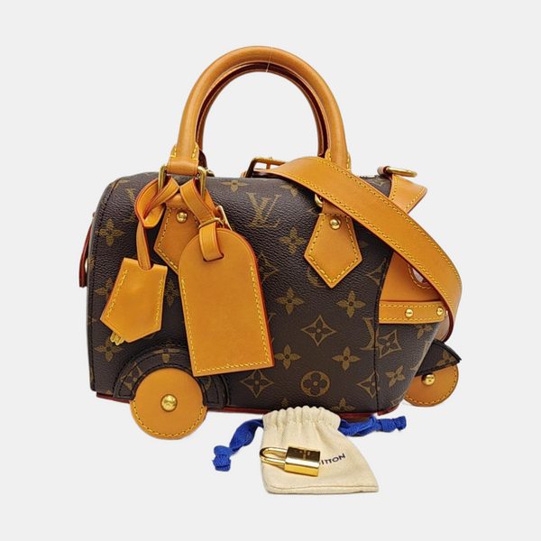 Monogram Coated Canvas Shoulder Bag Mini Brown