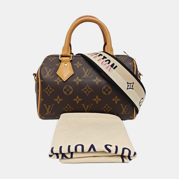 SPEEDY 20 Monogram Coated Canvas Brown