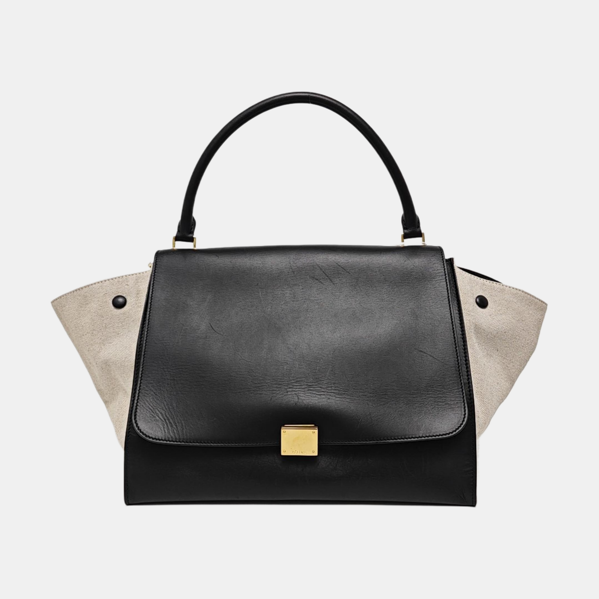 TRAPEZE Medium Calfskin Black