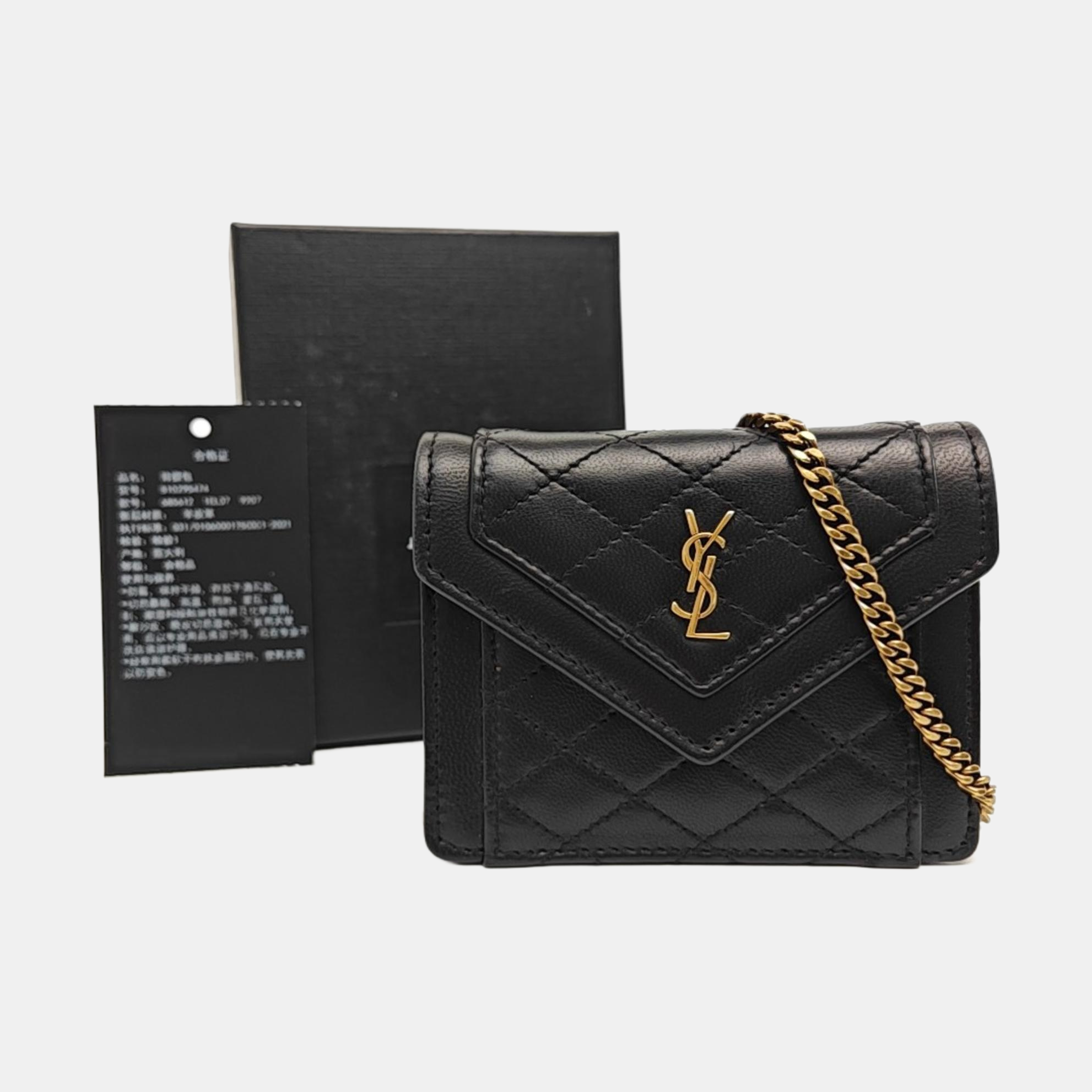 GABY Quilted Lambskin Black