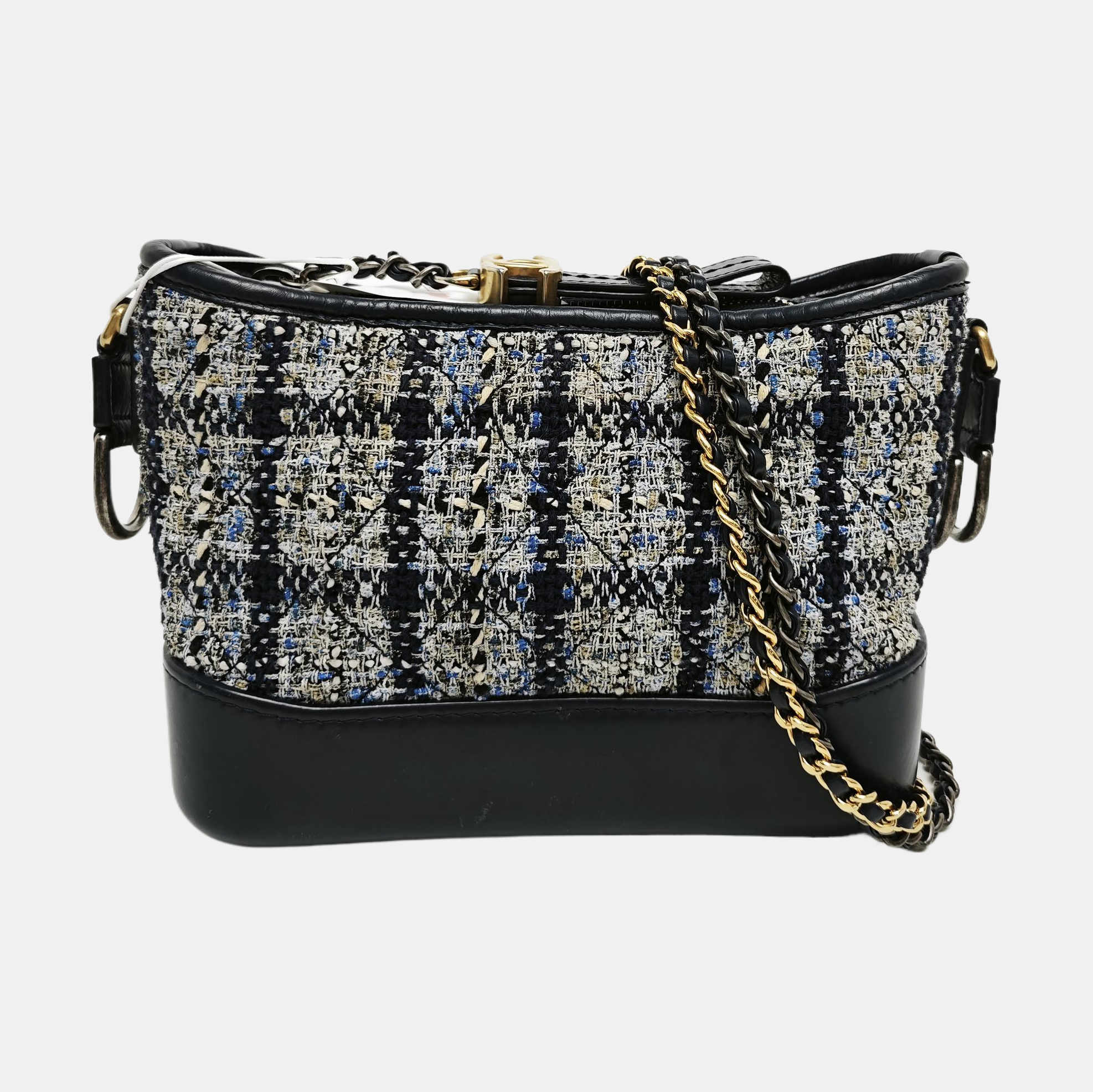 Authenticated pre-owned  GABRIELLE Small Quilted Wool Blue - Crossbody Bag at Looply