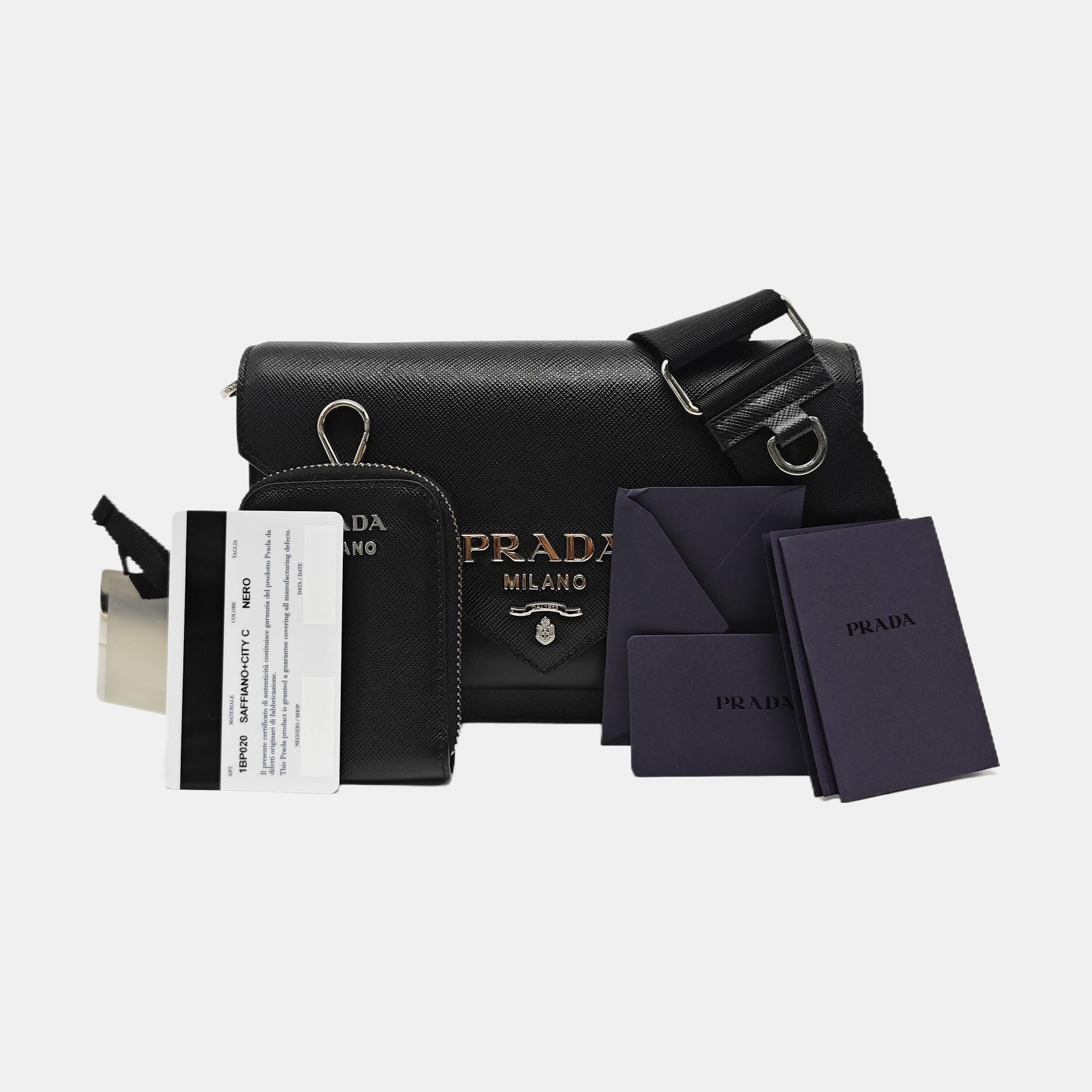 Calfskin Crossbody Bag Mini Black