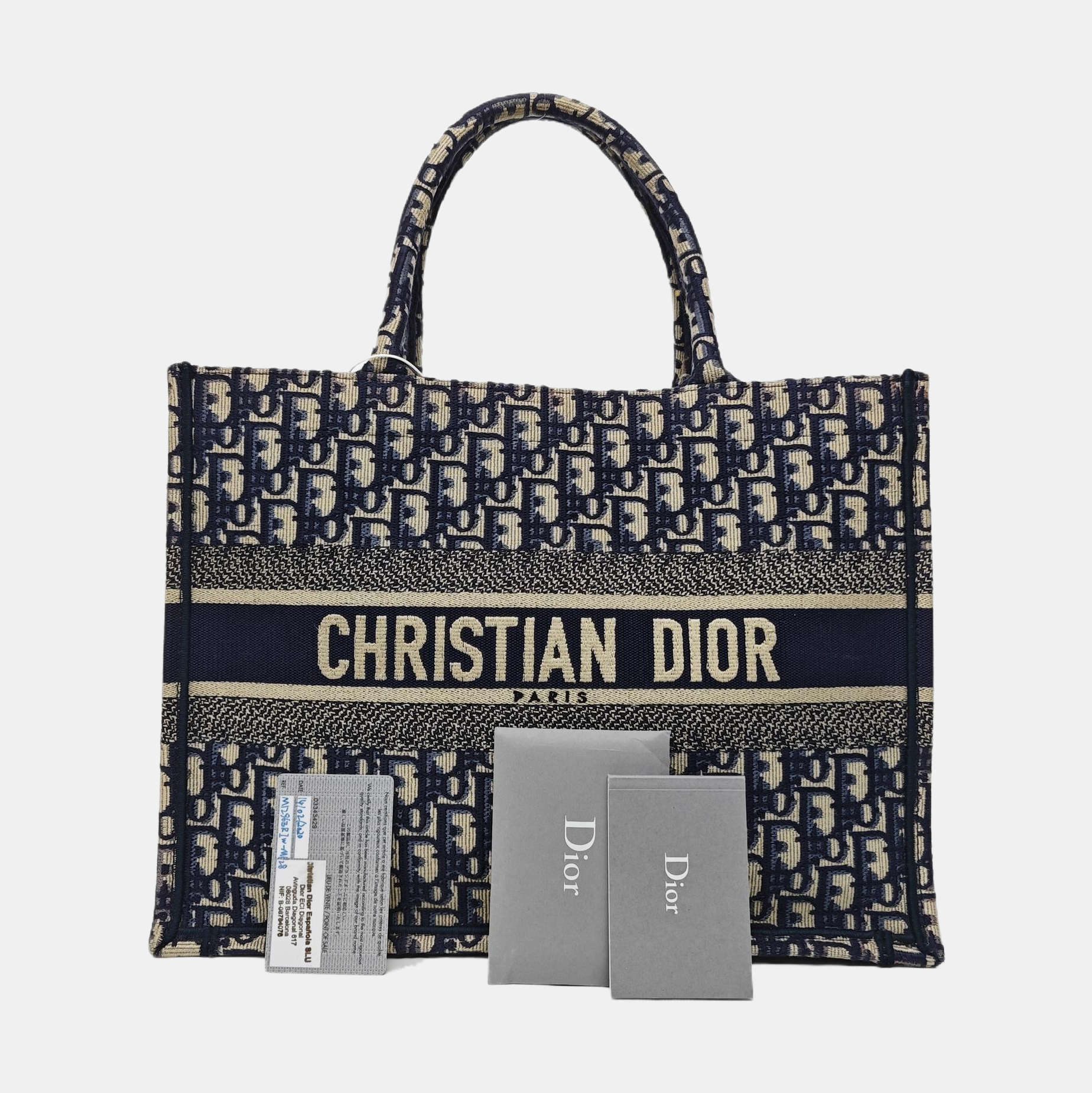 Book Tote Medium Oblique Canvas Blue