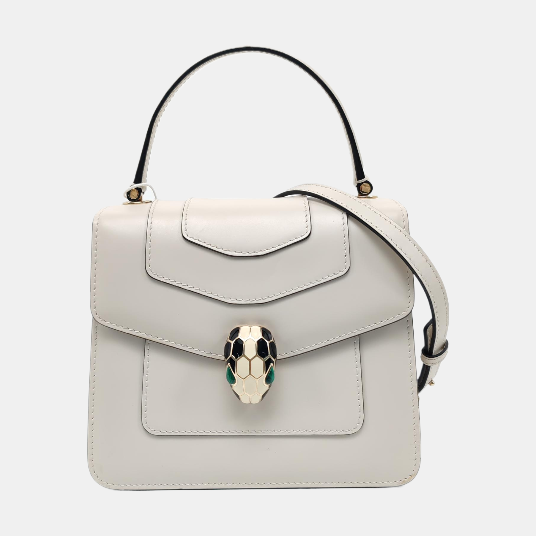 SERPENTI FOREVER Small Calfskin White