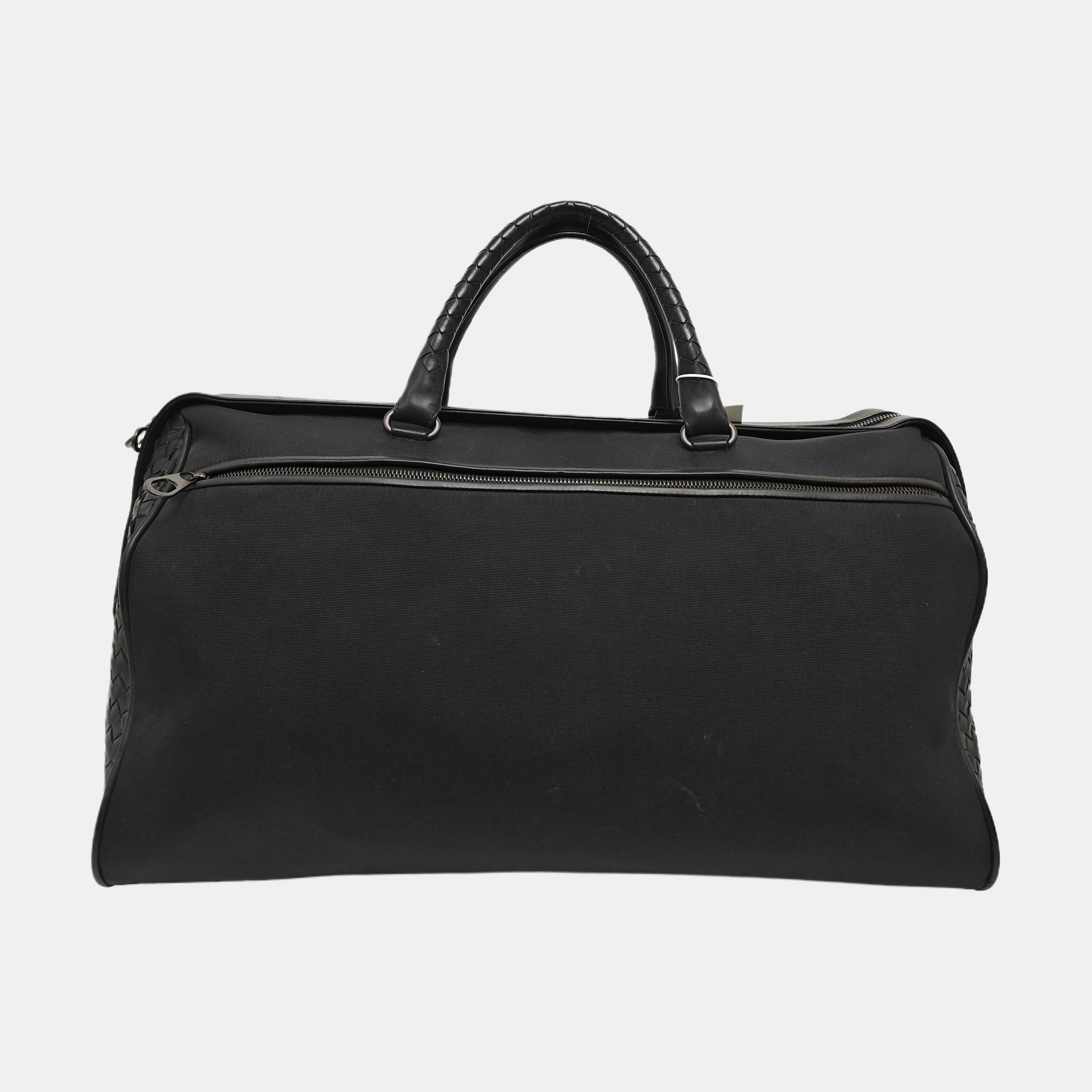 Fabric Top Handle Bag Black