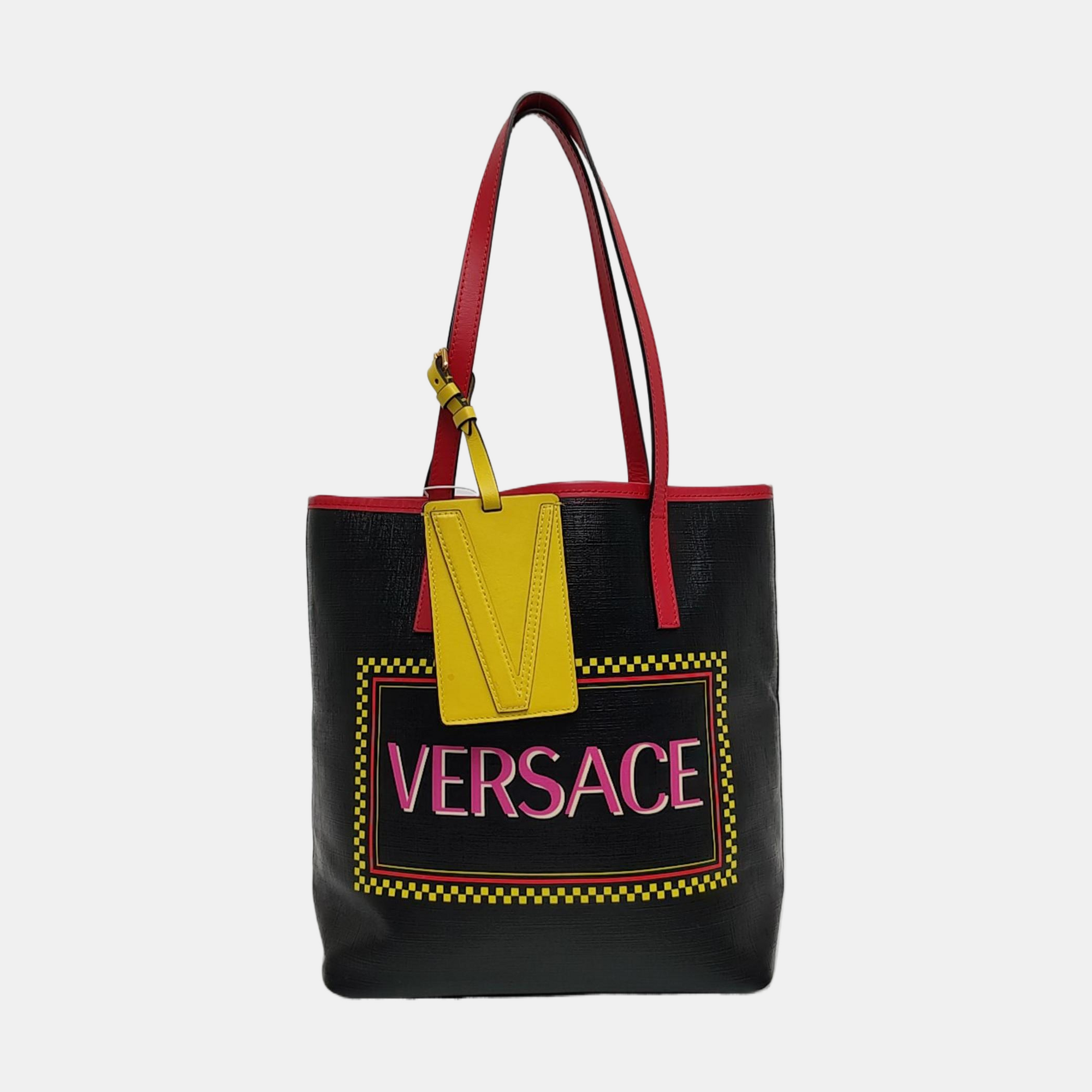 Coated Canvas Tote Bag Black