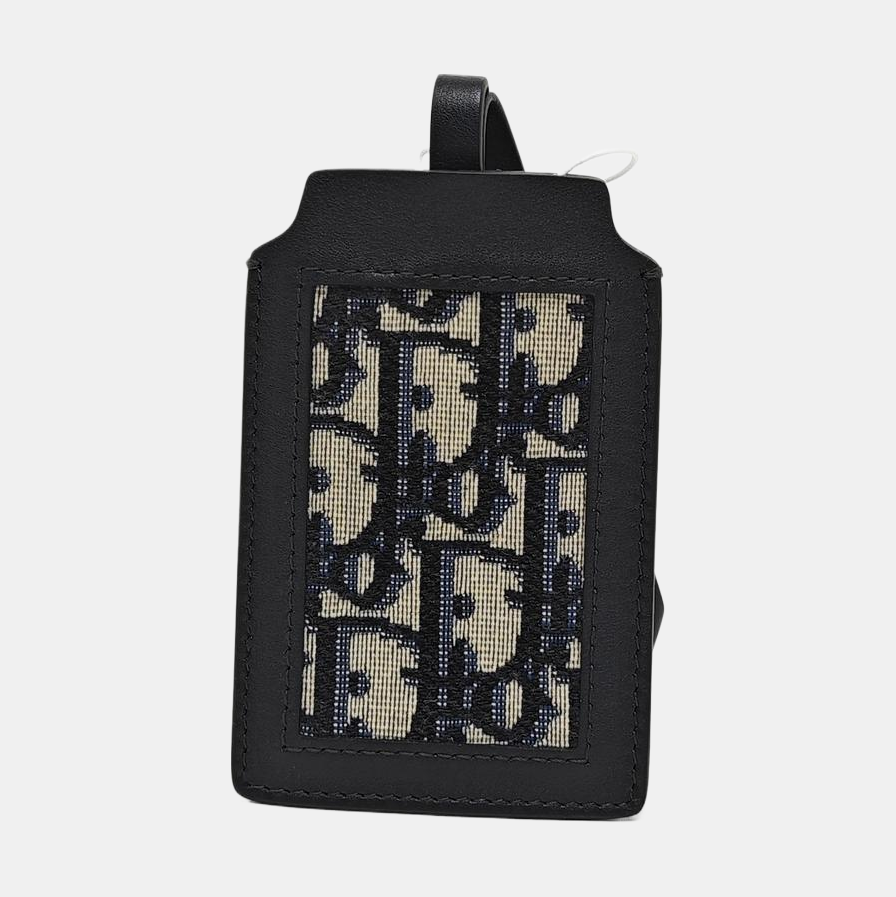 Oblique Canvas Card Holder Black