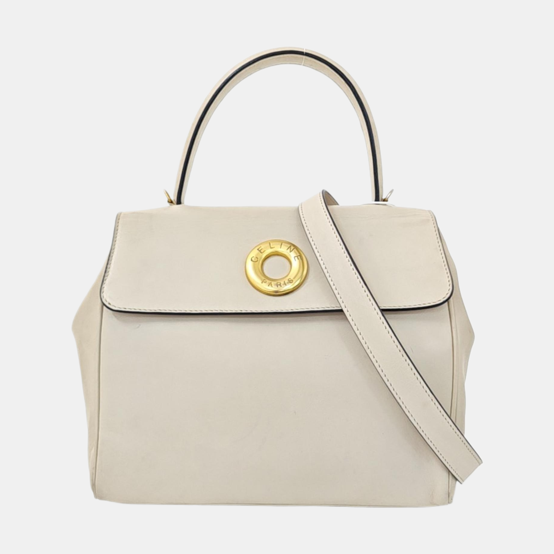 Calfskin Shoulder Bag Beige