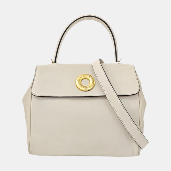 Calfskin Shoulder Bag Beige