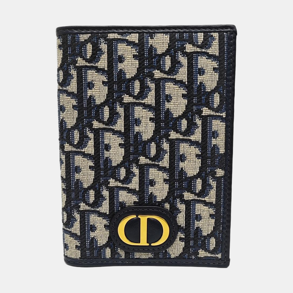 30 Montaigne Canvas Blue Wallet