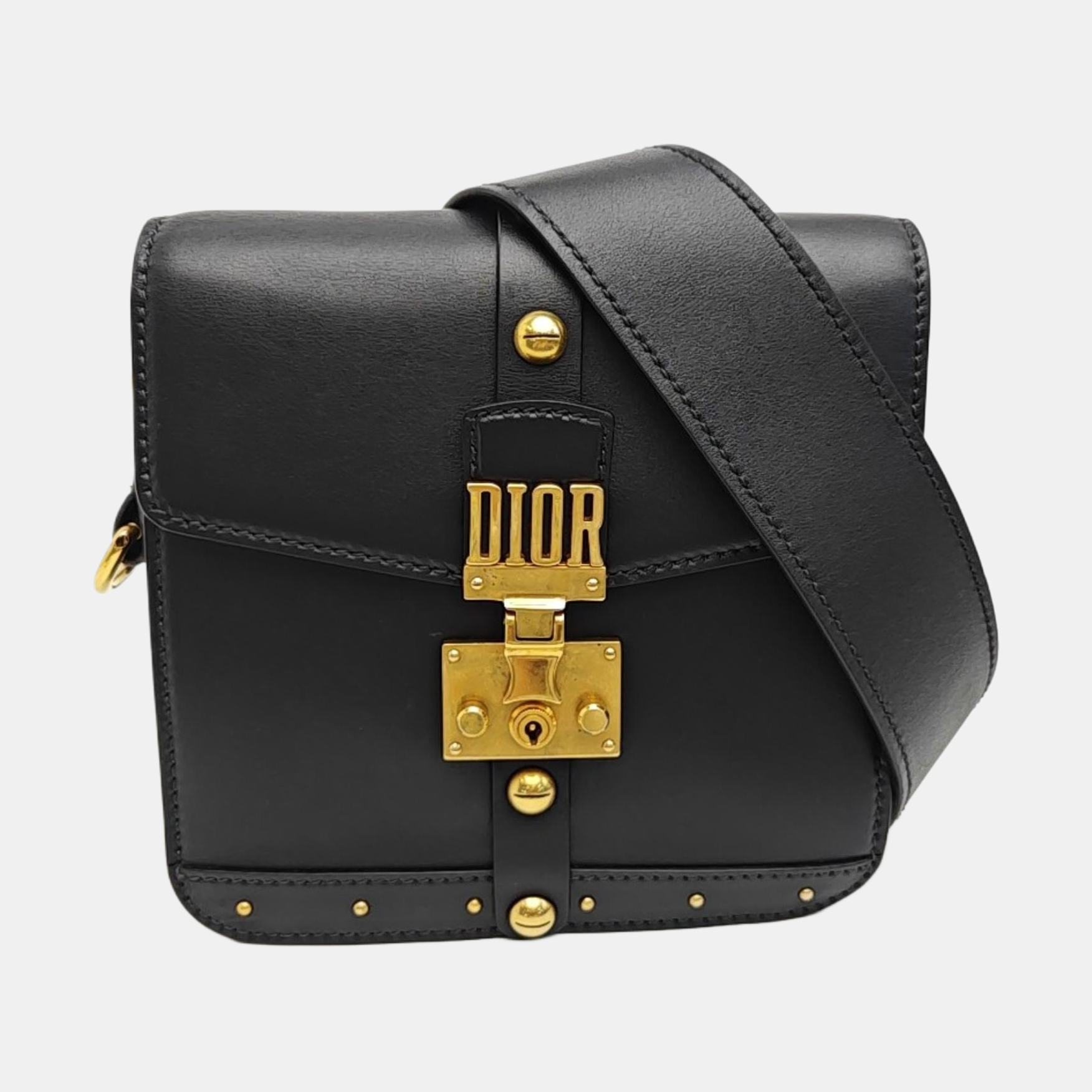 Calfskin Shoulder Bag Black