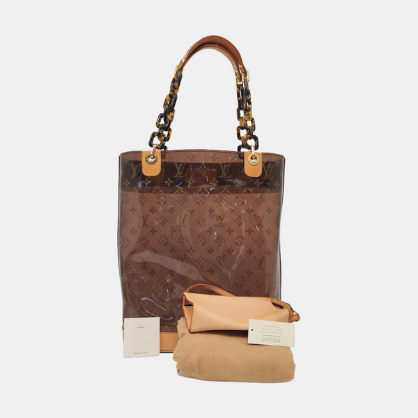 SAC AMBRE Monogram Plastic Brown
