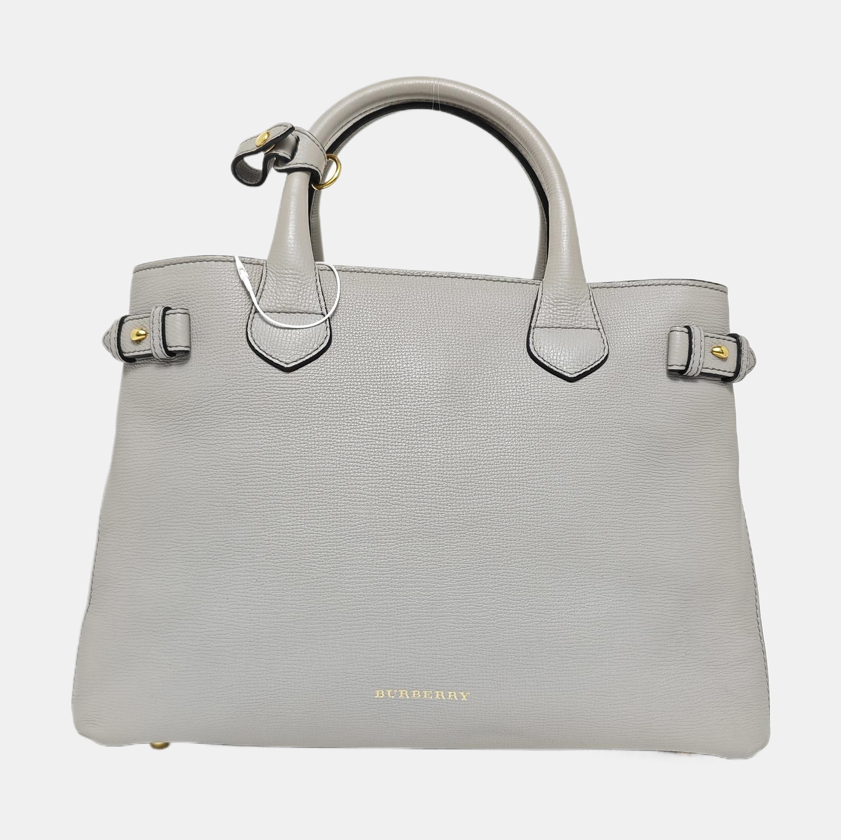 The Banner Medium Calfskin Gray