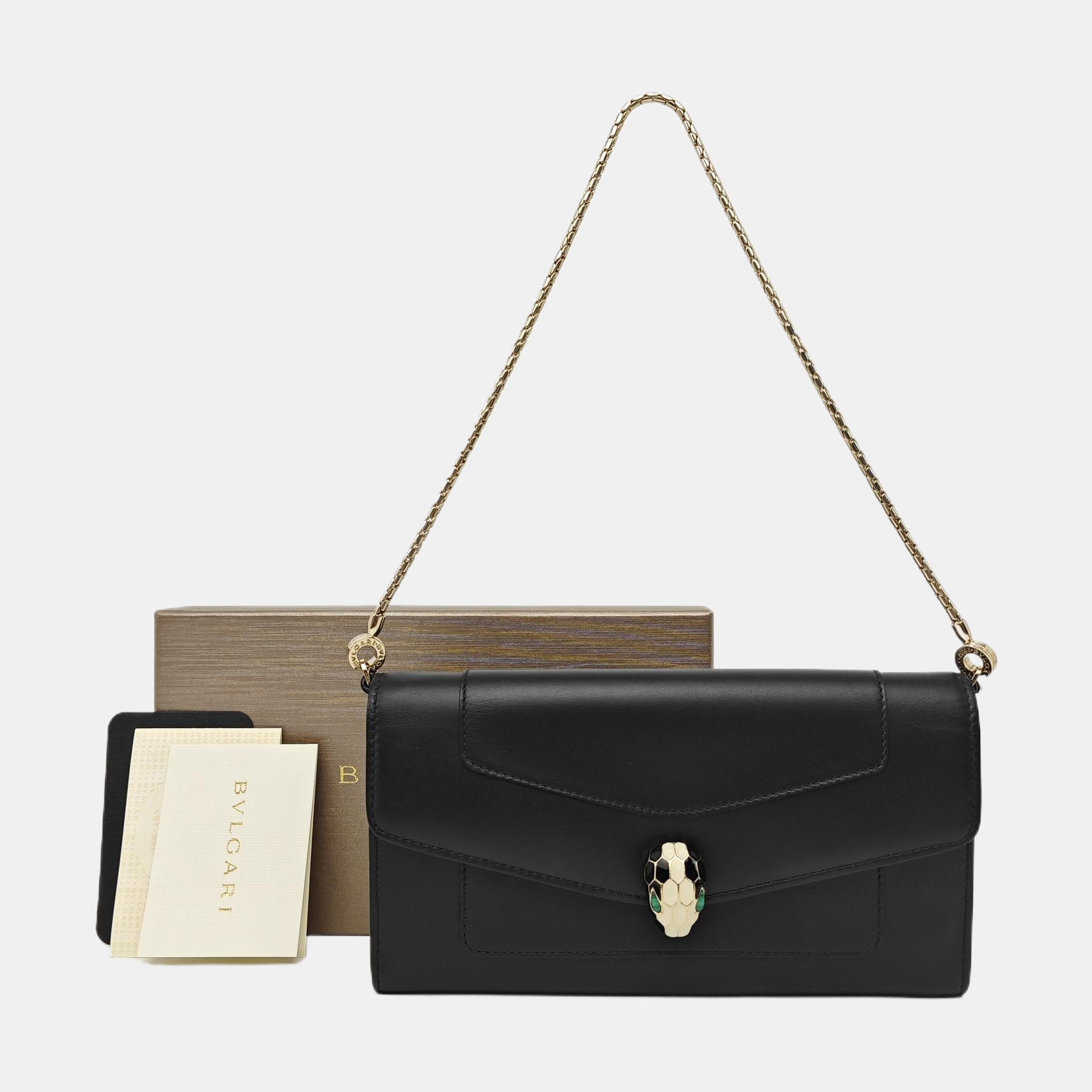 SERPENTI FOREVER Quilted Calfskin Black