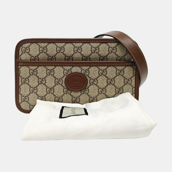 GG Supreme Mini Monogram Coated Canvas Beige