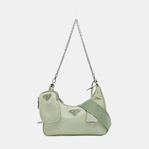 Authenticated pre-owned  Re-Edition2005 Mini Nylon Green - Shoulder Bag at Looply