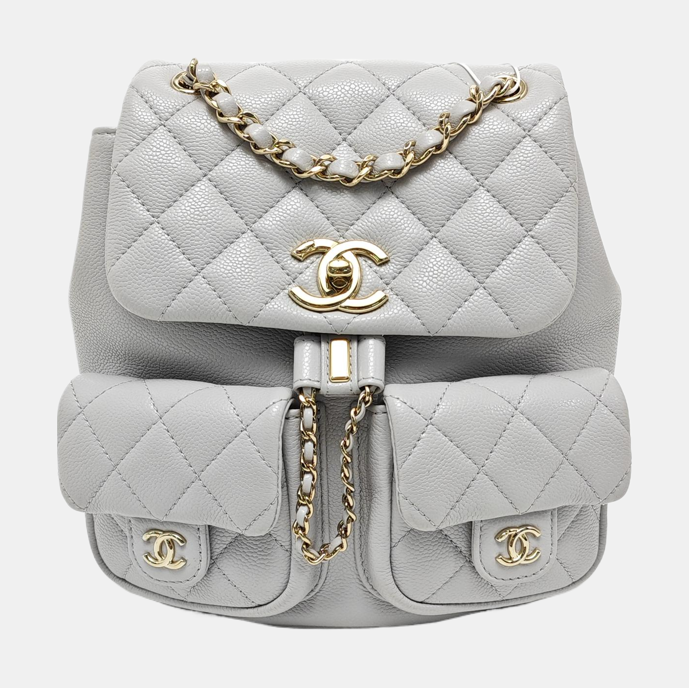 DUMA Quilted Grained Calfskin Gray