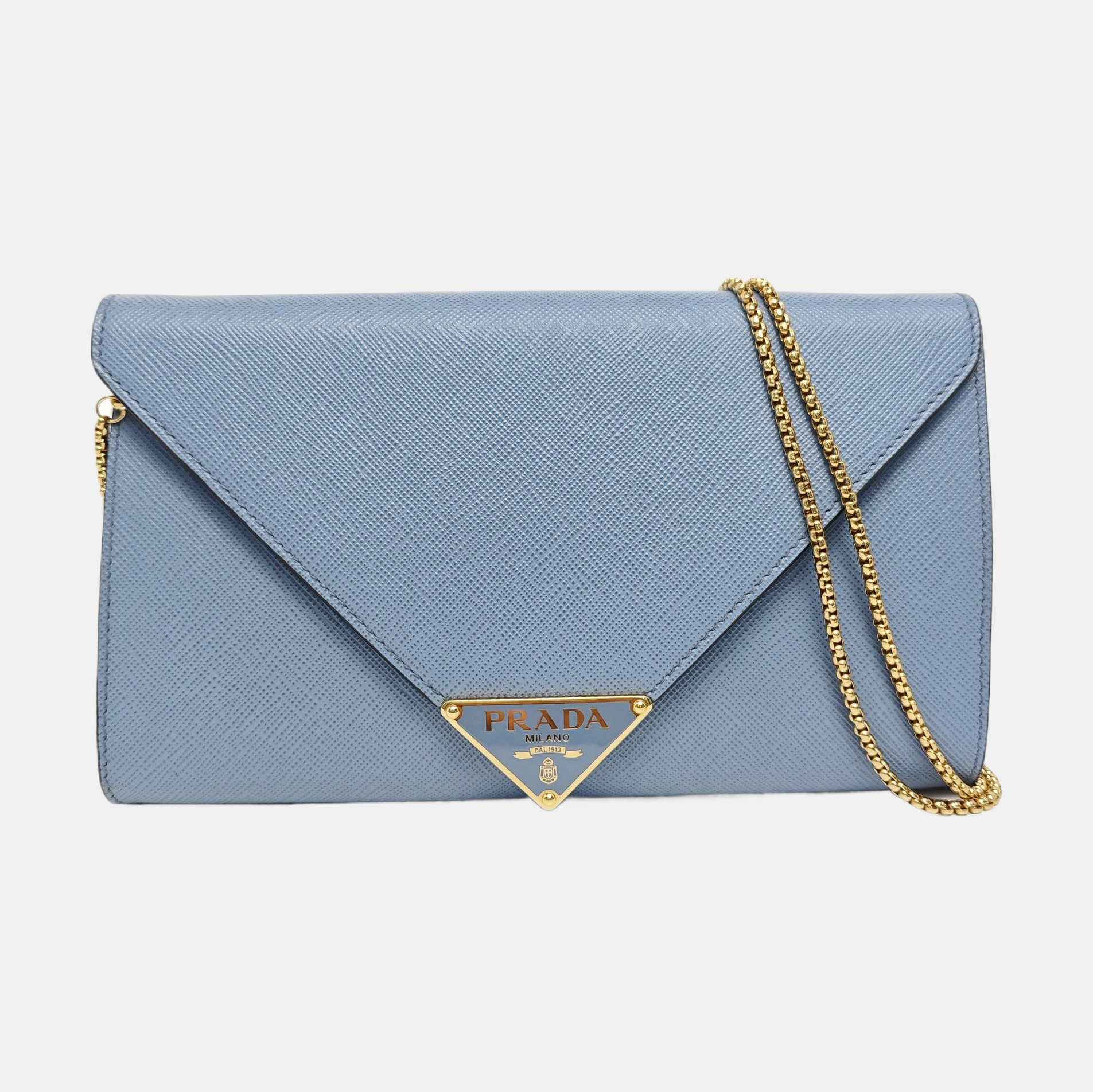 Saffiano Calfskin Shoulder Bag Blue