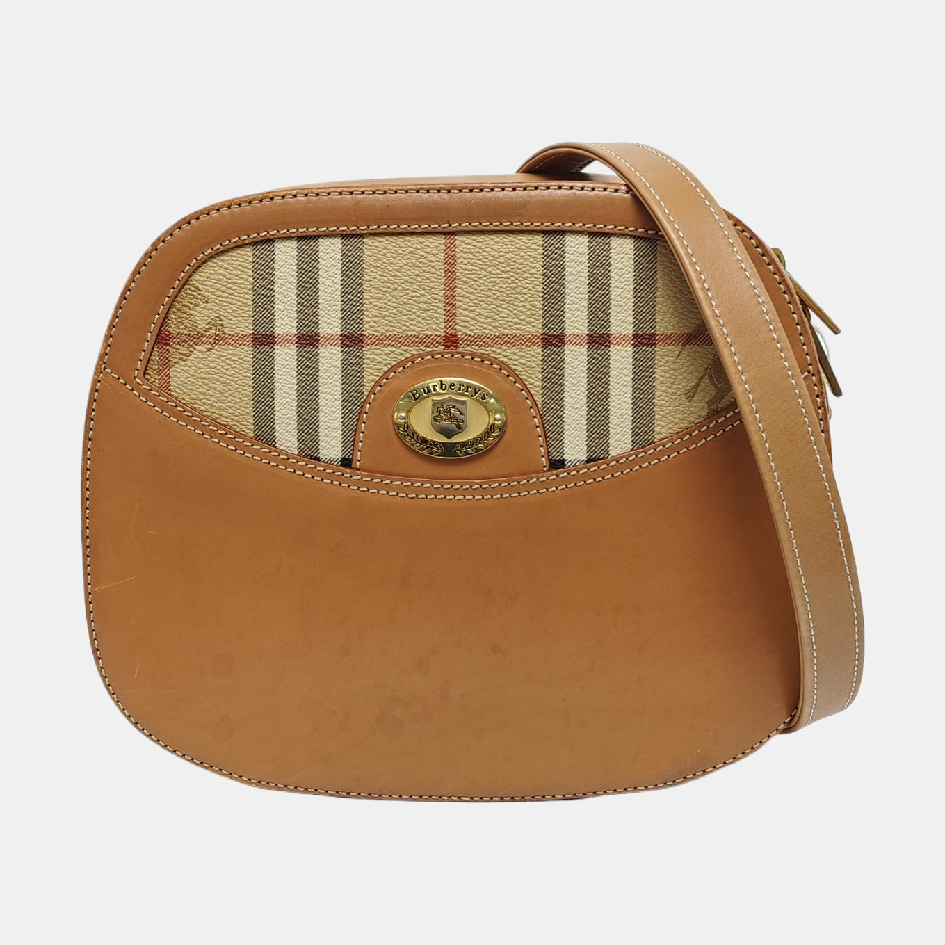 Calfskin Shoulder Bag Brown