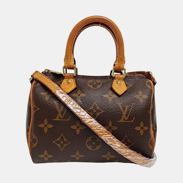 SPEEDY Nano Monogram Coated Canvas Brown