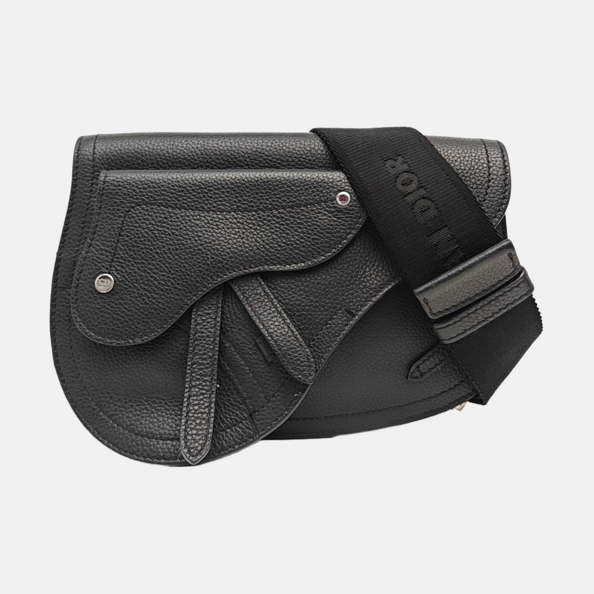 Saddle Small Calfskin Black