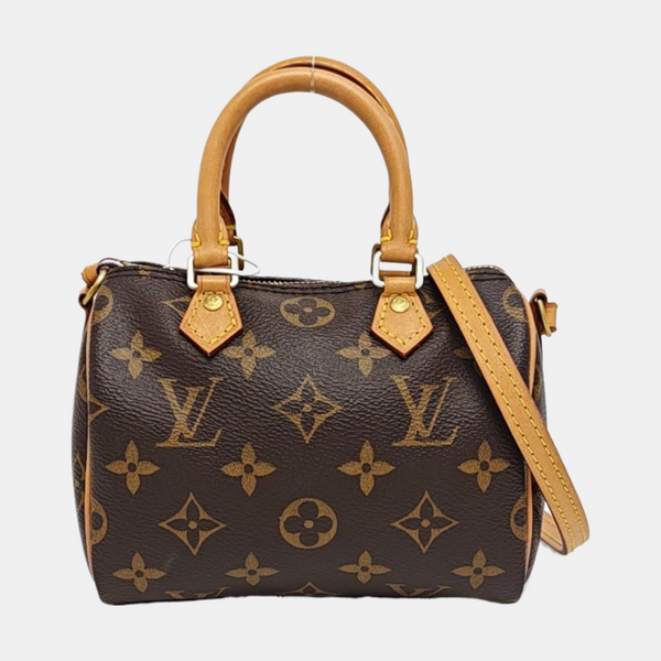 SPEEDY Nano Monogram Coated Canvas Brown