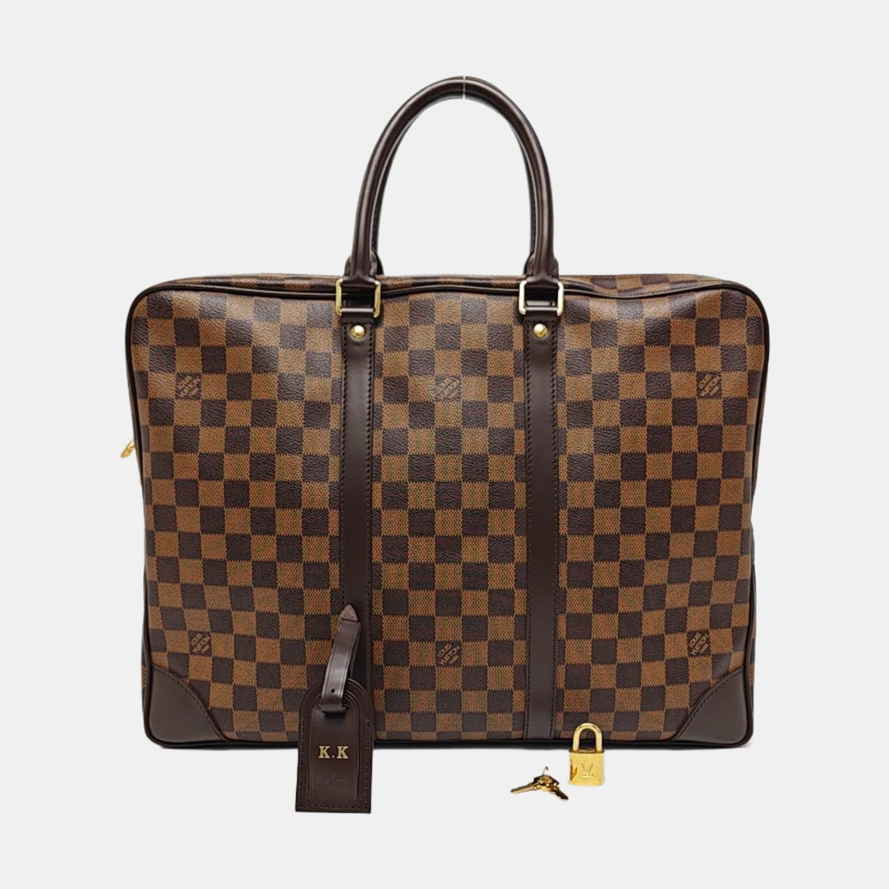 PORTE-DOCUMENTS Damier Ebene Coated Canvas Brown