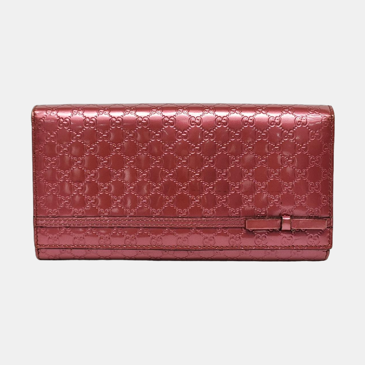 Monogram Patent Leather Wallet Pink
