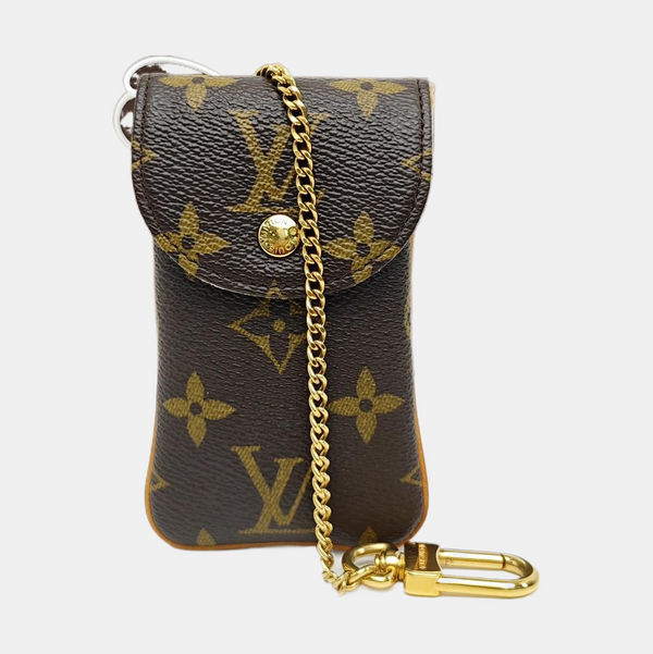 Monogram Coated Canvas Key Pouch MM Brown
