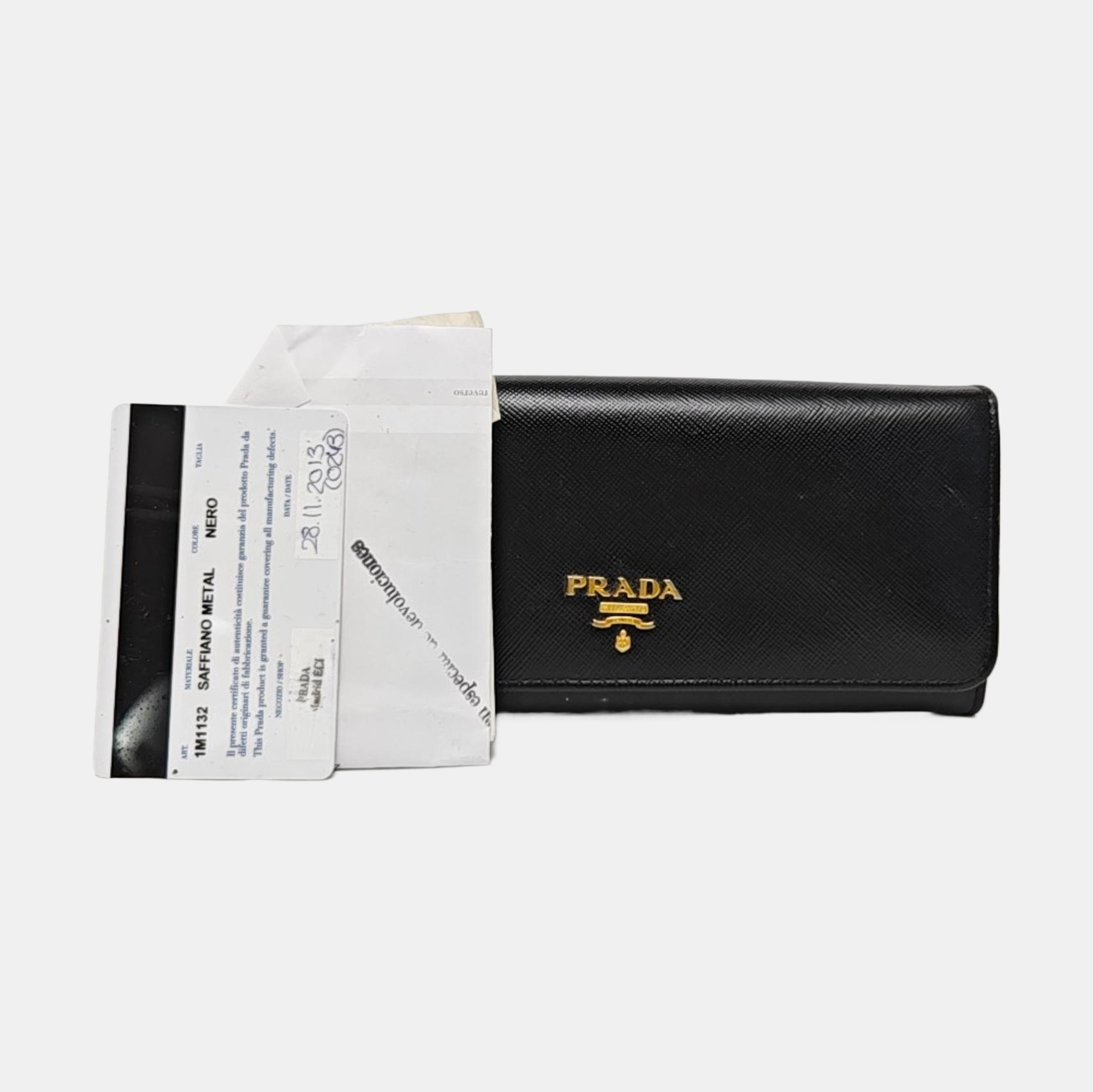 Saffiano Calfskin Wallet Black