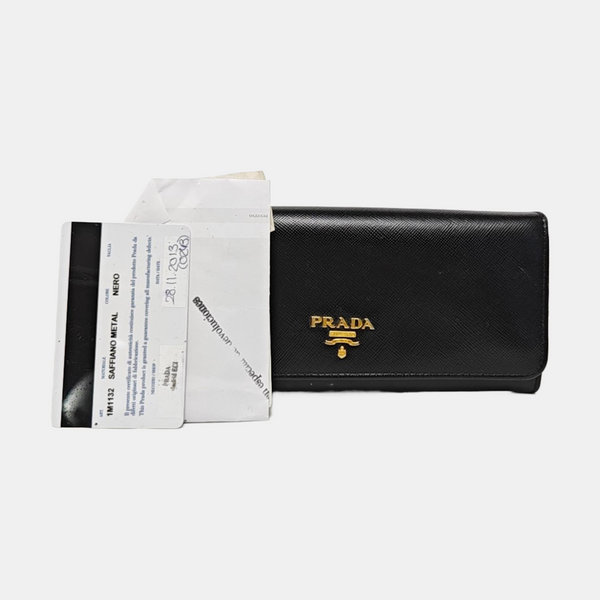 Saffiano Calfskin Wallet Black
