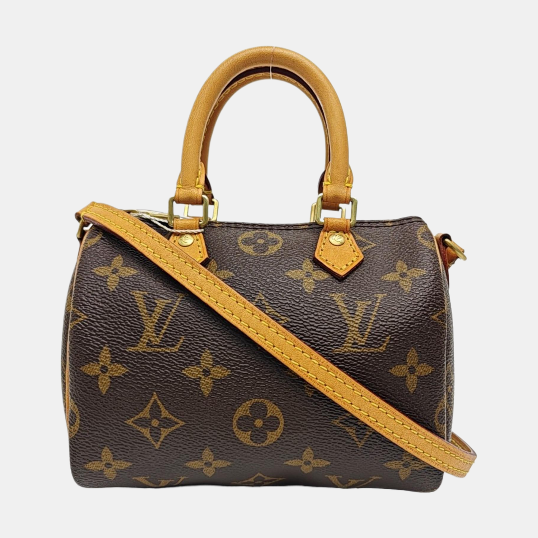 SPEEDY Nano Monogram Coated Canvas Brown
